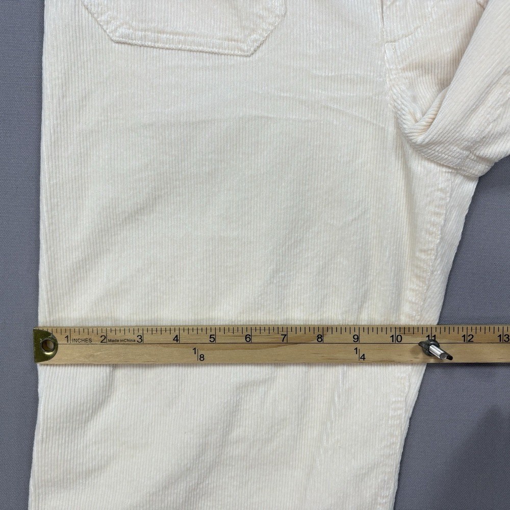 Maeve Colette Full Length Pants 30 fit 28x29 Cream Corduroy Wide Leg High Rise - Picture 5 of 16